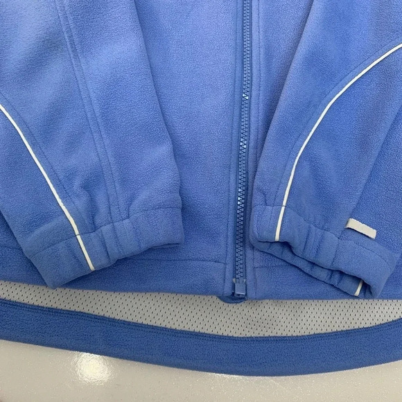 Columbia Fleece Jacket Woman Blue Large Full Zip Pockets Interchange Active H102 - Picture 11 of 11
